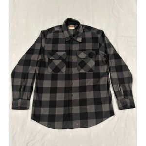 Wrangler‎ Authentics Mens Plaid Flannel Long Sleeve Button Up Shirt M